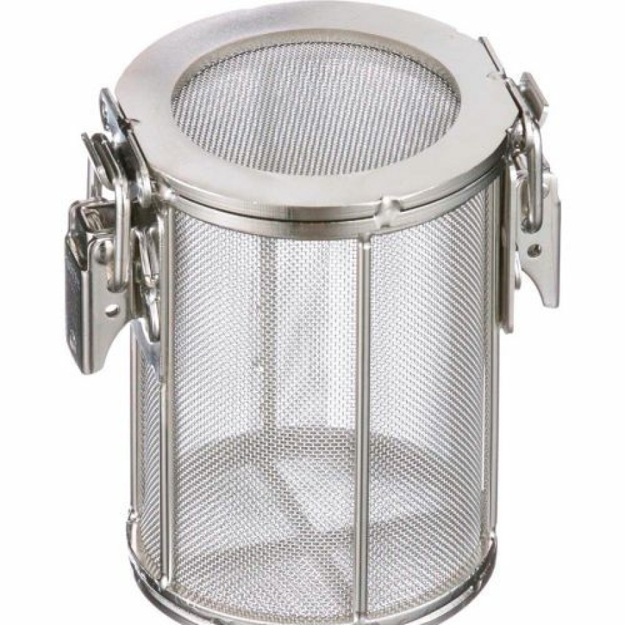 Parts Cleaning & Treating * | Budget Marlin Steel Round Mesh Basket 3-15/16"Dia. X 4"H Stainless Steel Price Each For Qty 5+