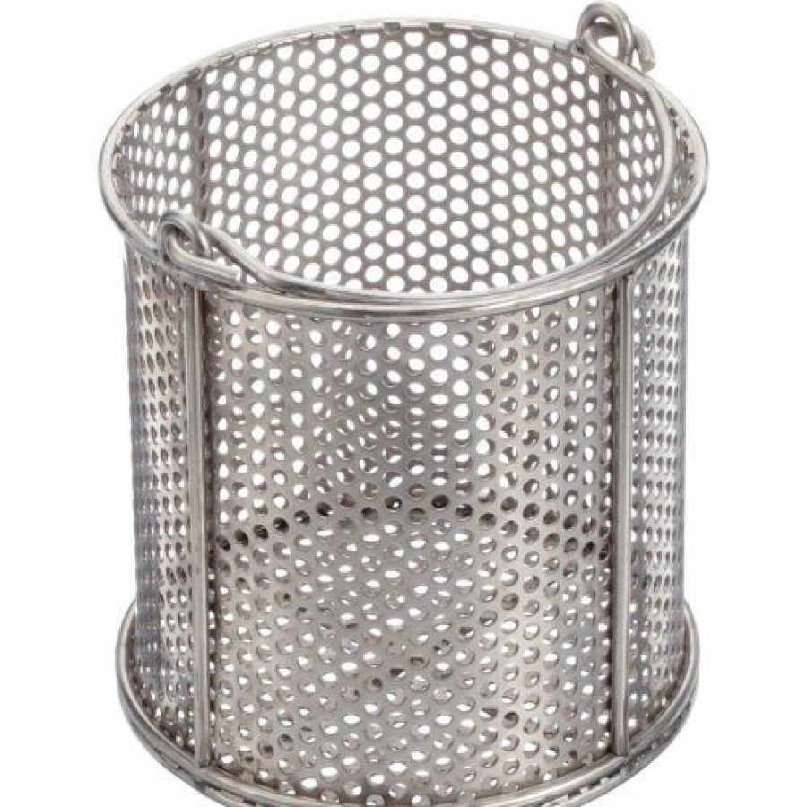 Parts Cleaning & Treating * | Flash Sale Marlin Steel Perforated Round Basket 8-5/8"Dia X 8-1/4"H Stainless Steel Price Each For Qty 5+