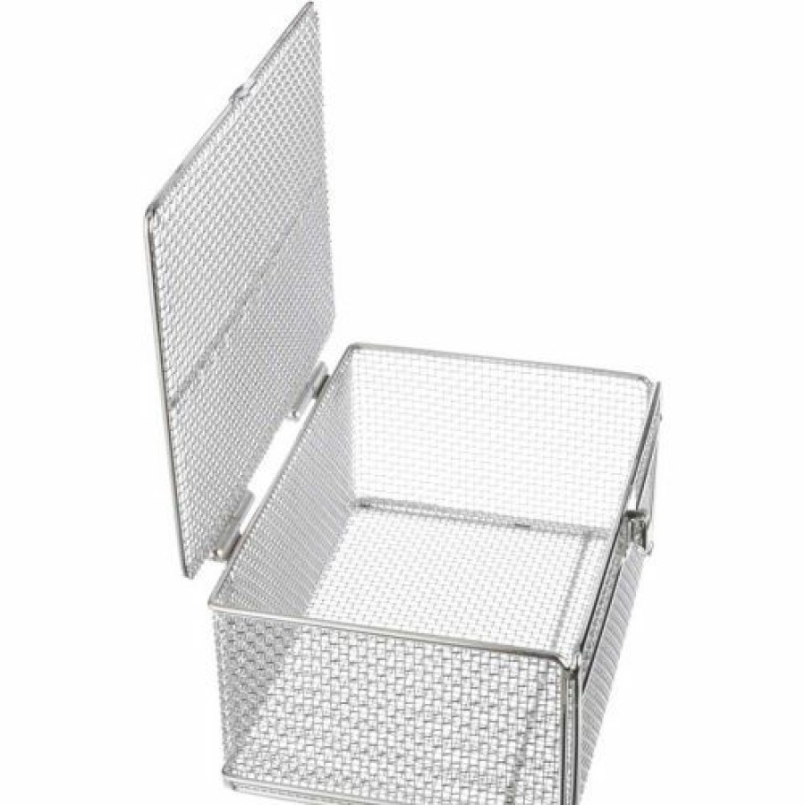 Parts Cleaning & Treating * | Best Reviews Of Marlin Steel Basket With Lid 14"L X 10"W X 6"H 0.25" Wire Stainless Steel Price Each For Qty 5+