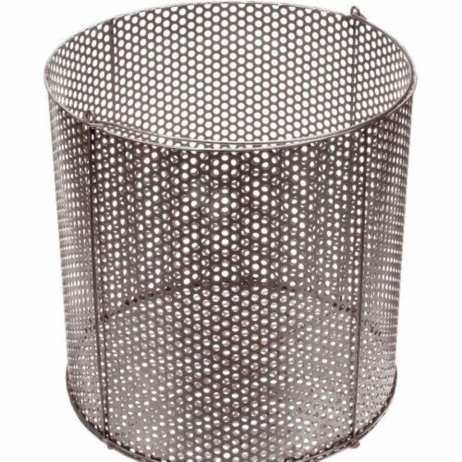 Parts Cleaning & Treating * | Brand New Marlin Steel Perforated Round Basket 12-3/4"Dia X 12-3/8"H Plain Steel Price Each For Qty 1-4