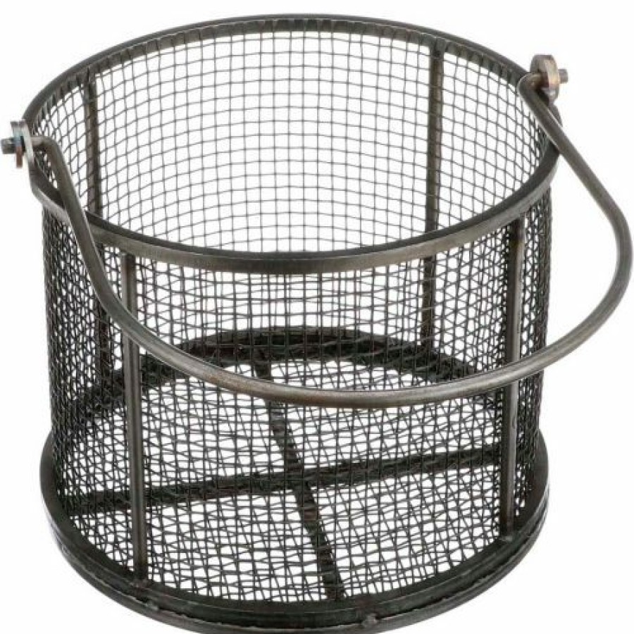 Parts Cleaning & Treating * | Cheap Marlin Steel Round Wire Basket 8-5/8"Dia. X 6-5/8"H 0.25" Wire Plain Steel Price Each For Qty 5+